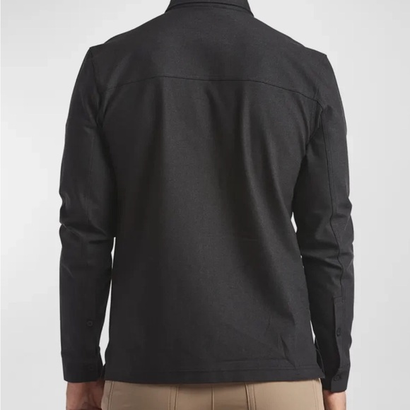 Men's Black Casual Button Down Shirt - Picture 3 of 12